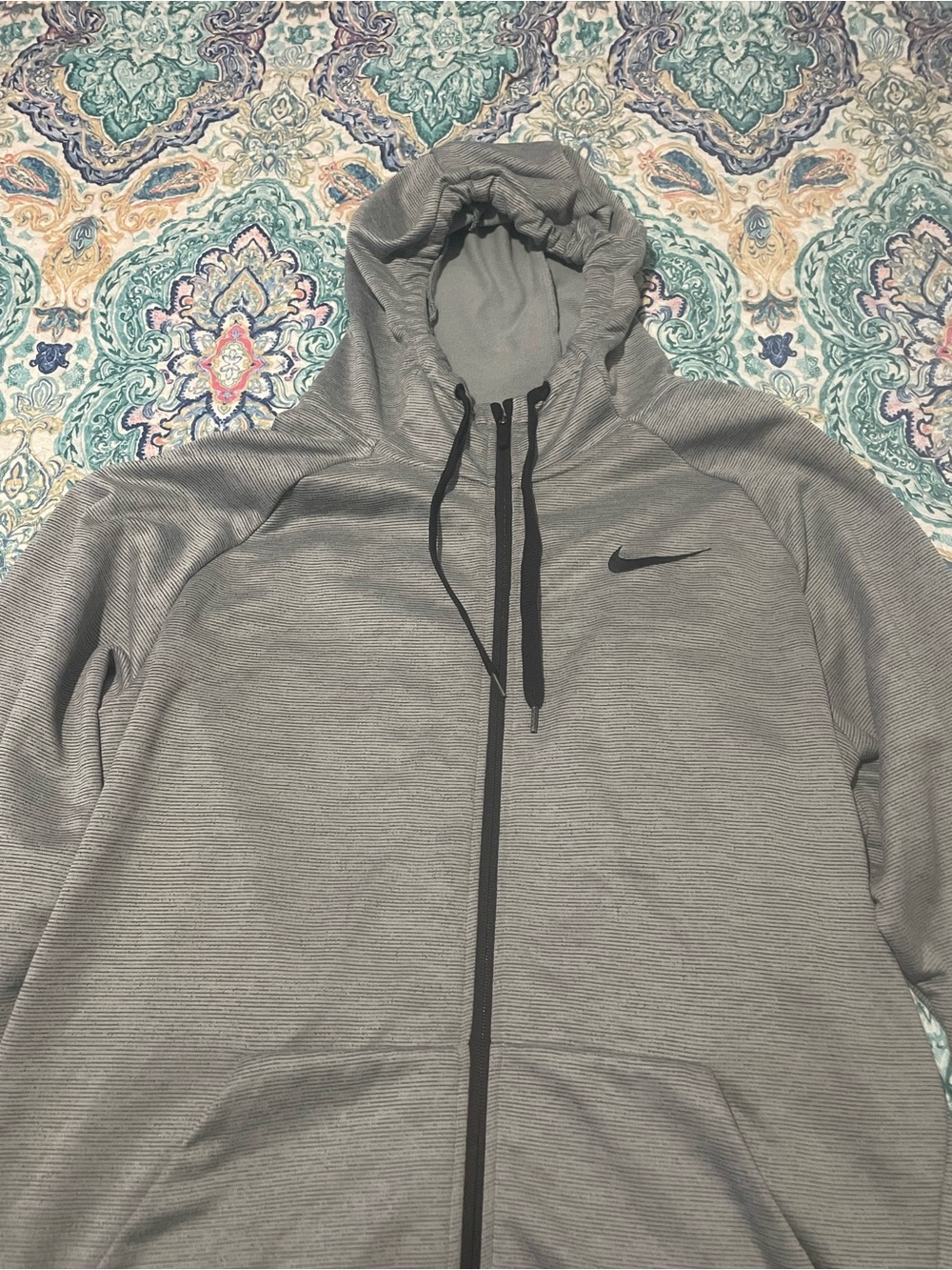 Nike Gray Full-Zip Performance Hoodie Jacket